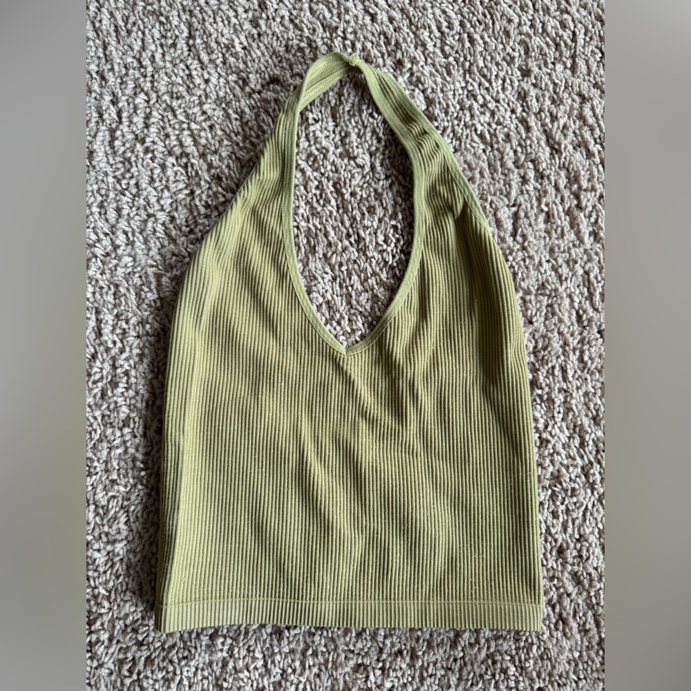 Urban Outfitters Olive Halter Top